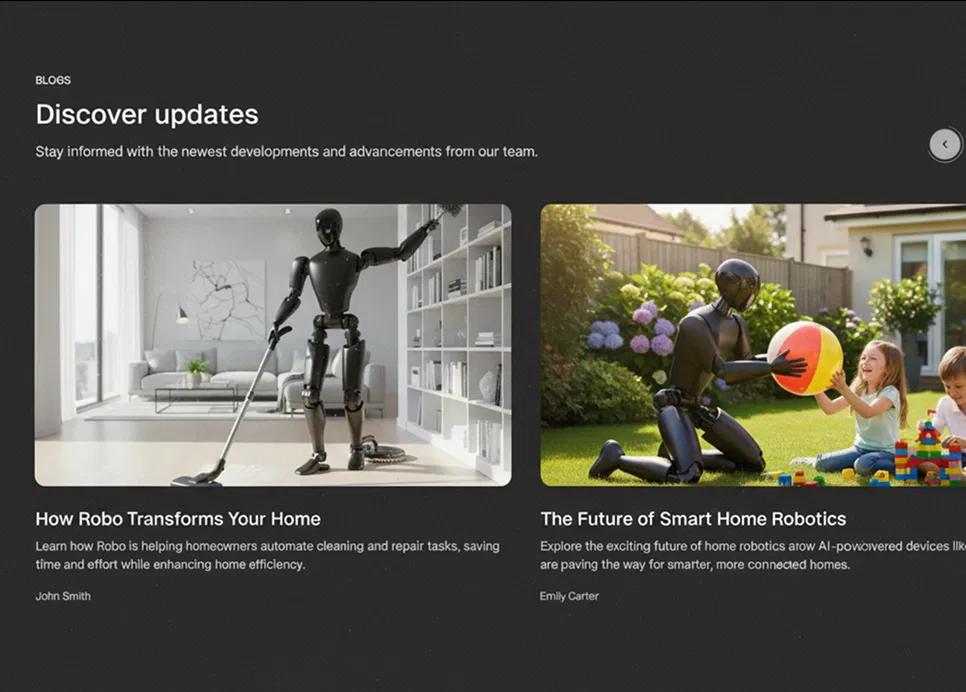 Matter robot prototype interacting with environment (dark)
