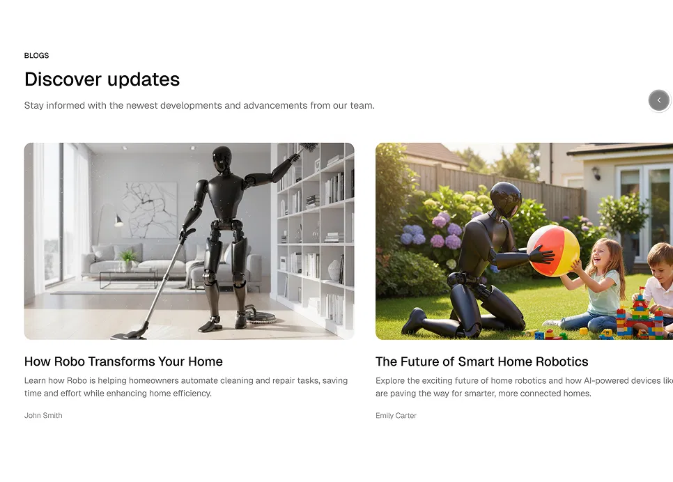 Matter robot prototype interacting with environment