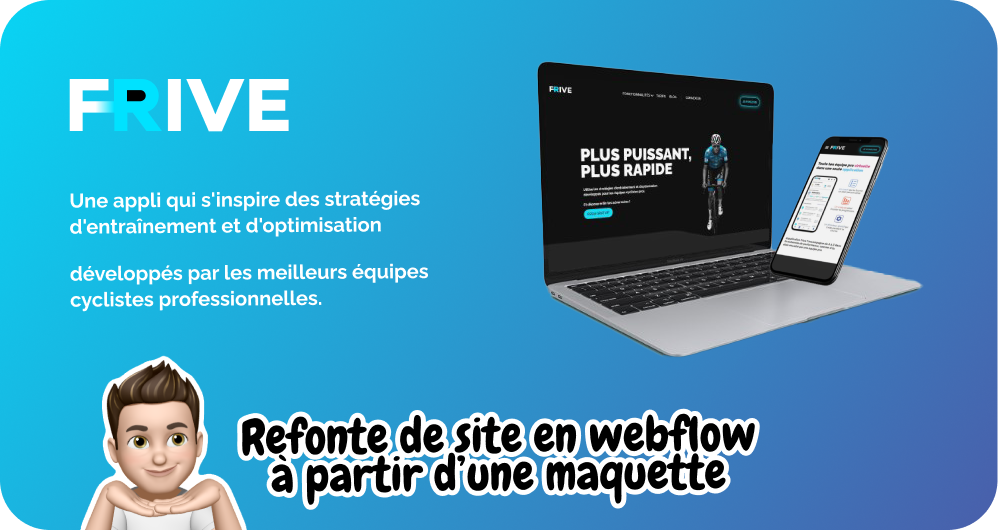 Frive.io refonte de site internet à partir d'une maquette